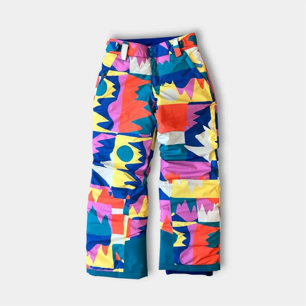 Patagonia Kids' Powder Town Ski Snow Pants Frontera Passage Blue M NWT